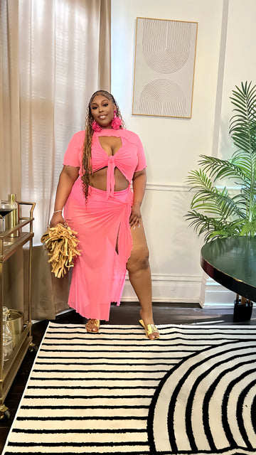 EXCLUSIVE VIEWS 3pc SWIM SET-PINK